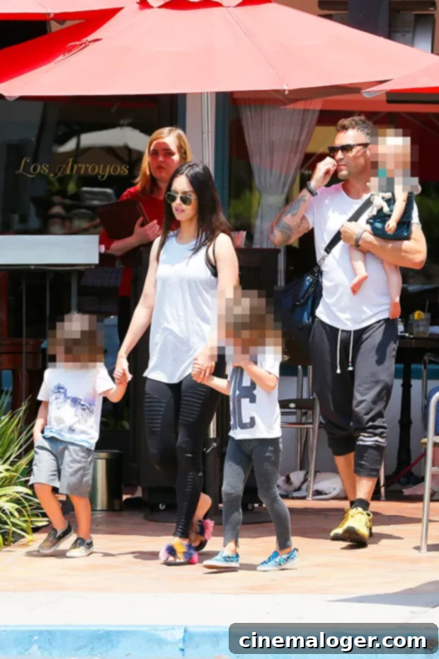 Megan Fox Fires Back at Troll Over Kids Question on Instagram 3 Megan Fox with her sons Noah, Bodhi, and Journey