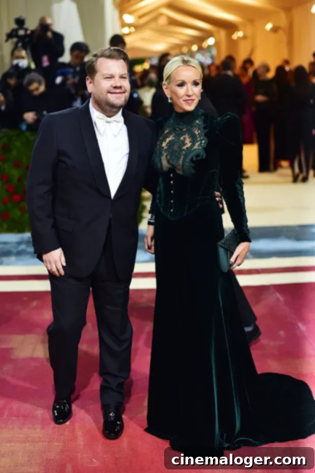 James Corden Calls Restaurant Drama Silly 3 James Corden and his wife Julia at the Met Gala