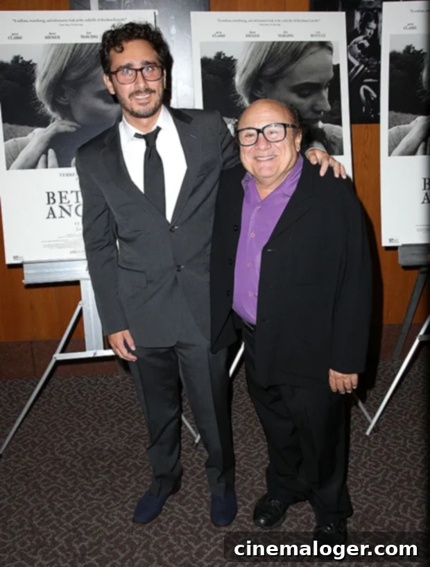 Meet the DeVitos: Danny's Three Children, Lucy, Grace, and Jake 4 Danny DeVito and his son Jake DeVito smile at an event.