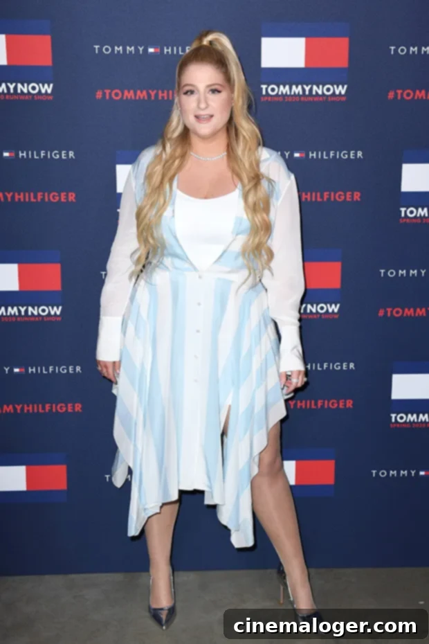Meghan Trainor Shares Her 60 Pound Post Baby Weight Loss Journey With Before And After Photos 2 Meghan Trainor before weight loss, at London Fashion Week