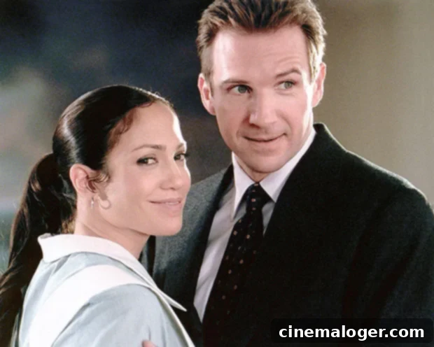 Ralph Fiennes: I Was Jennifer Lopez and Ben Affleck's Love Distraction in the 2000s 2 Jennifer Lopez and Ralph Fiennes in 'Maid In Manhattan'