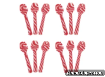 A set of candy cane spoons.