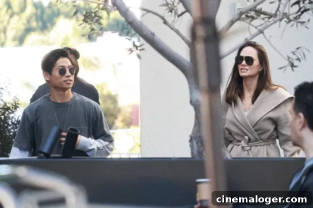 Pax Jolie-Pitt, 18, All Grown Up On Shopping Trip With Mom Angelina Jolie 2 Angelina Jolie and Pax Jolie-Pitt grocery shopping in Los Angeles, showing Pax's mature demeanor.
