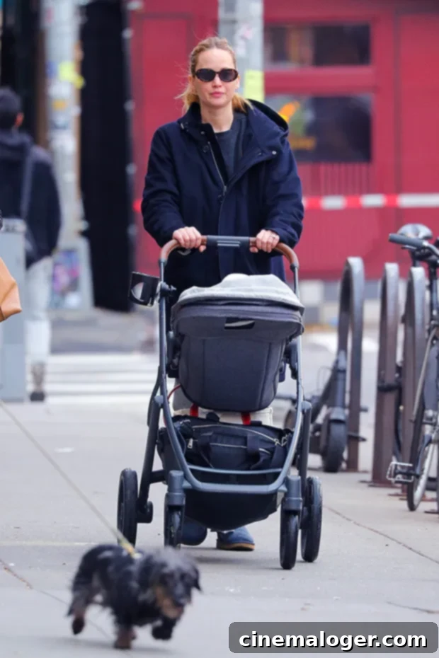 Jennifer Lawrence's Makeup-Free NYC Outing with Baby Cy 2 Jennifer Lawrence