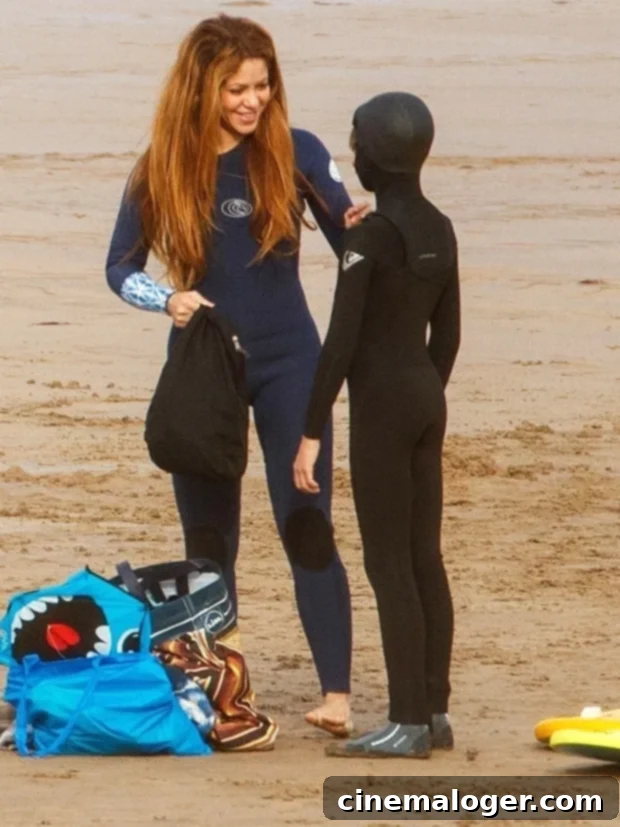 Shakira's Wetsuit Smiles: Beach Fun with Sons During Tax Fraud Battle 3 Shakira in Spain