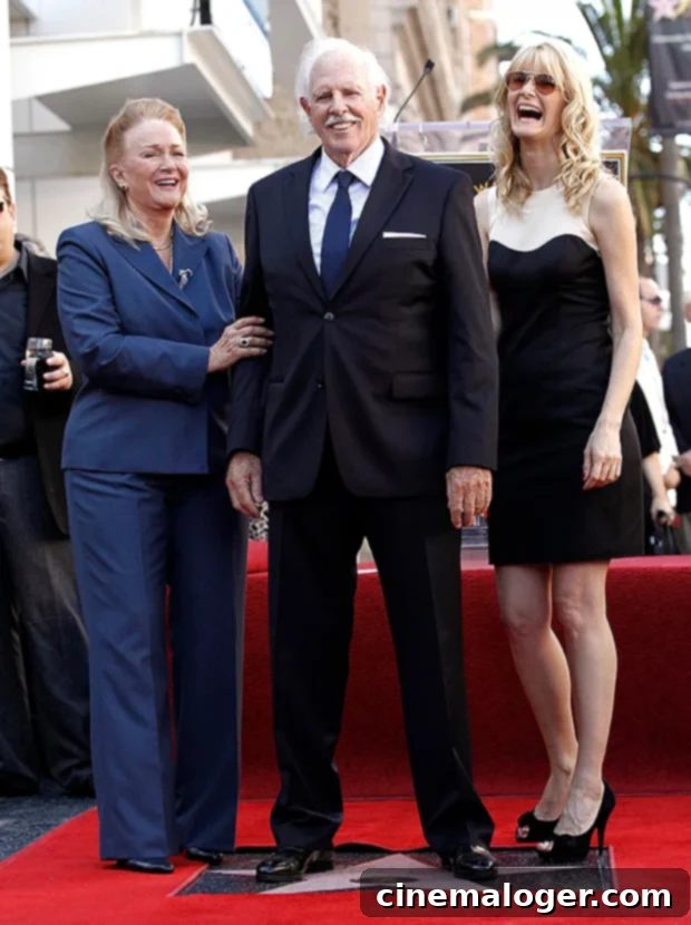 Laura Dern's Star-Studded Roots: The Story of Her Hollywood Legacy 2 Laura Dern, Bruce Dern, and Diane Ladd receiving stars on the Hollywood Walk of Fame