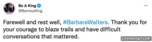 Oprah Winfrey, Monica Lewinsky and Leading Women Honor Barbara Walters 6 Bernice King mourns Barbara.