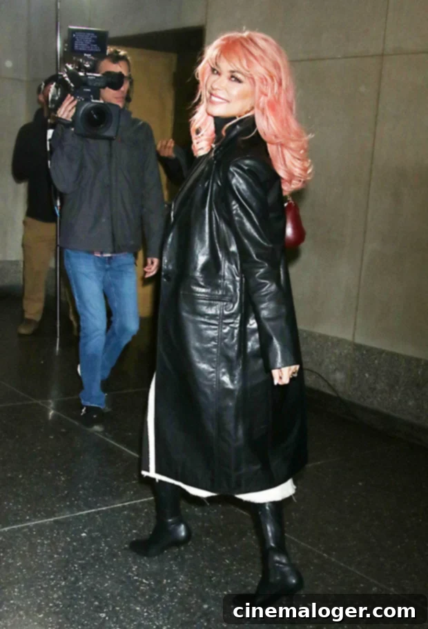 Shania Twain Rocks Pink Hair, Strolls NYC Hand-in-Hand With Husband Frederic 2 shania twain