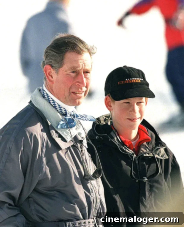 Harrys Memoir King Charles Joked About Not Being His True Father 3 King Charles and Prince Harry in the '90s
