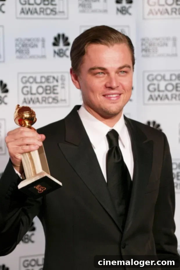 How Many Golden Globes Has Leonardo DiCaprio Won 4 Leonardo DiCaprio at the 2005 Golden Globes.