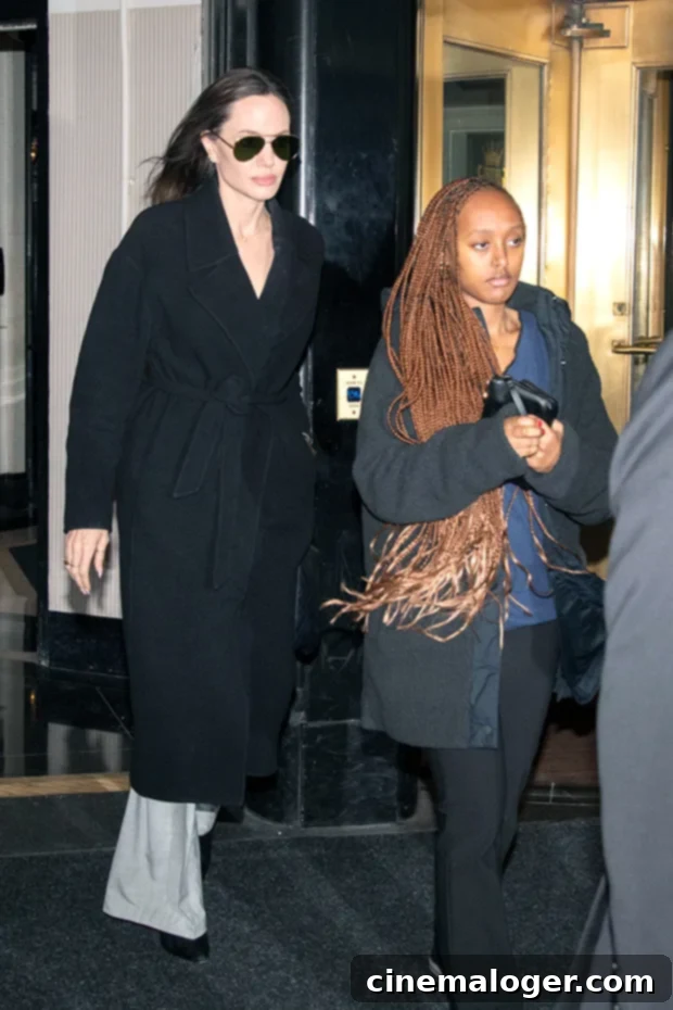 Angelina Jolie and Daughter Zahara, 18, Hit NYC Stores Ahead of School Return 2 Angelina Jolie and Zahara shop in New York in January 2023.