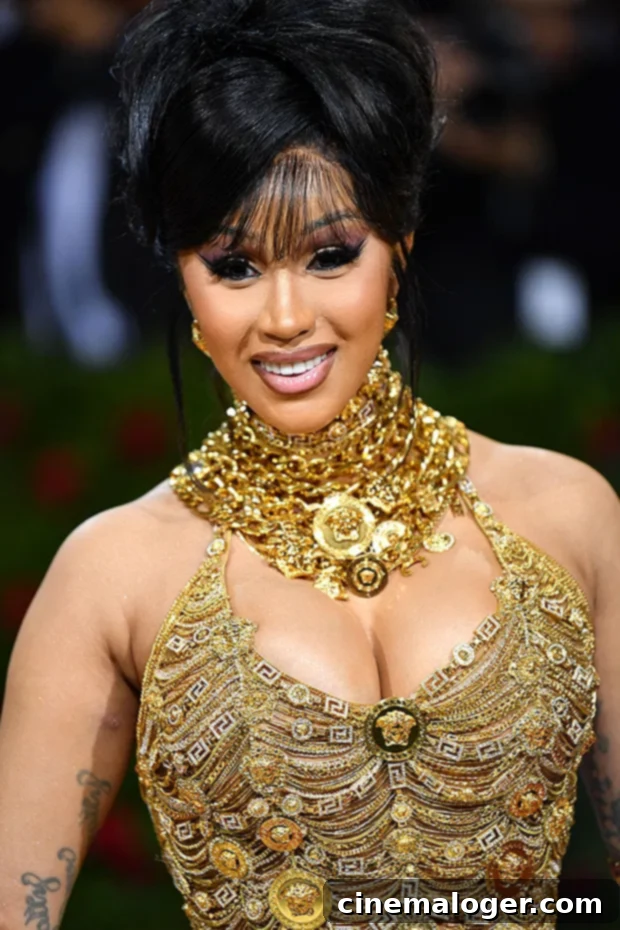 Cardi B: Kim K Gave Me Plastic Surgery Advice 3 Cardi B looking vibrant and stylish, representing her openness about her body transformations and personal evolution.