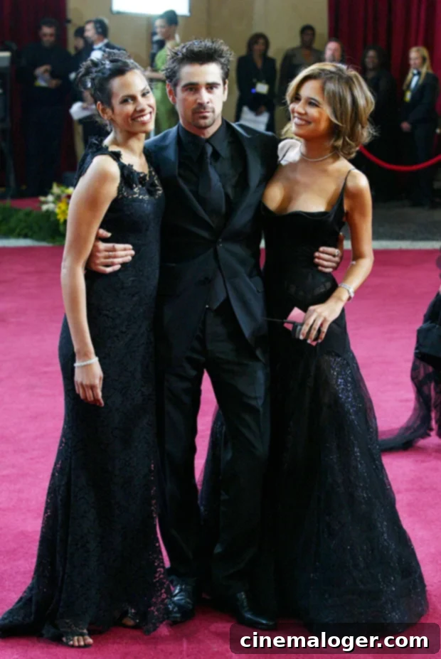 Colin Farrell’s Love Life: A Complete History of His Girlfriends 4 Kim Bordenave, Colin Farell, and Claire Bordenave at an event.