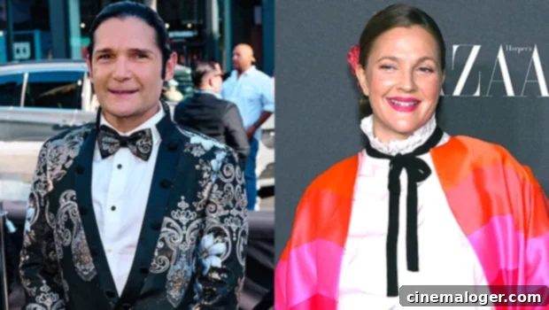 Corey Feldman and Drew Barrymore Recall Their Cute Romance 25 Years After Dating 3 Drew Barrymore and Corey Feldman embracing on her talk show