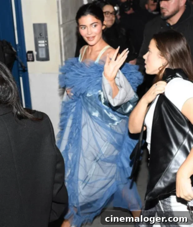 Kylie Jenner's Parisian Blue Tulle Triumph After Son Aire's First Glimpse 3 Kylie Jenner and son Aire after name reveal