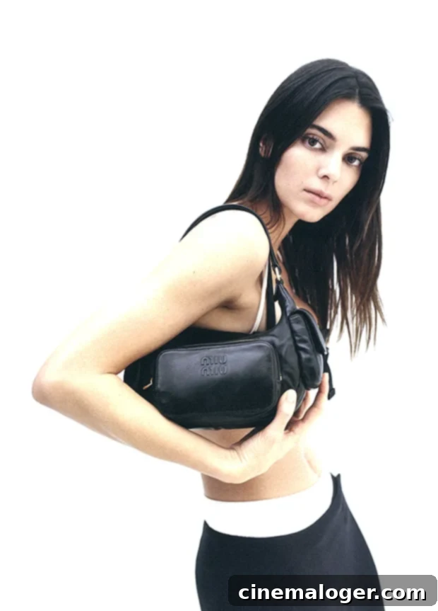 Kendall Jenner Dominates Miu Miu Campaign in Bold Crop Top and Low-Rise Skirt 5 Kendall Jenner
