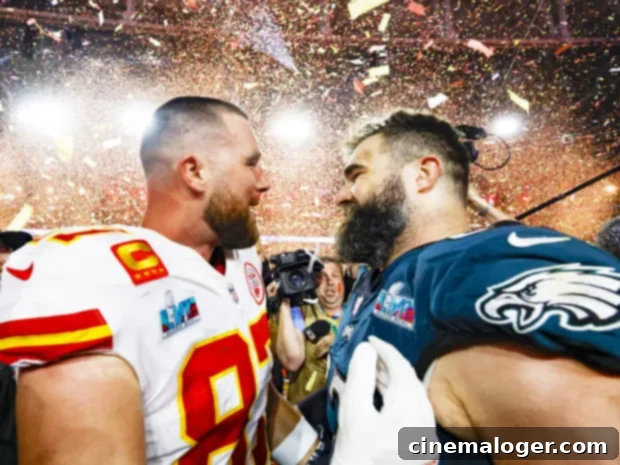 Travis Kelce Tears Up Recalling Super Bowl Win Over Brother Jason 2 travis jason kelce