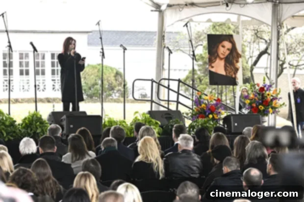 Priscilla Presley's First Sighting Amid Riley Estrangement Reports 3 Priscilla Presley speaks at Lisa Marie Presley's funeral
