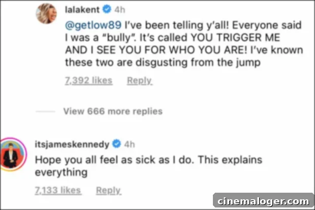 Lala Kent and James Kennedy Sound Off on Tom and Ariana's Breakup 2 lala and james react
