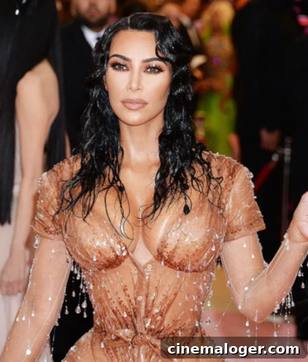 Kim Kardashian in Mugler at Met Gala 2019