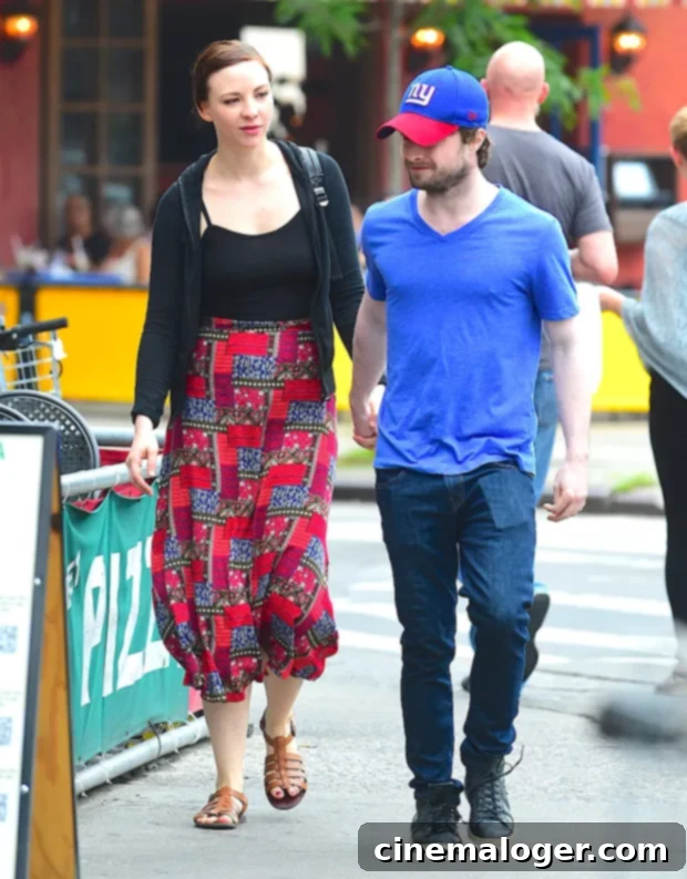 Daniel Radcliffe And Erin Darke Spark First Child Buzz With Stroller Photos 2 Daniel Radcliffe pushing a stroller in New York City