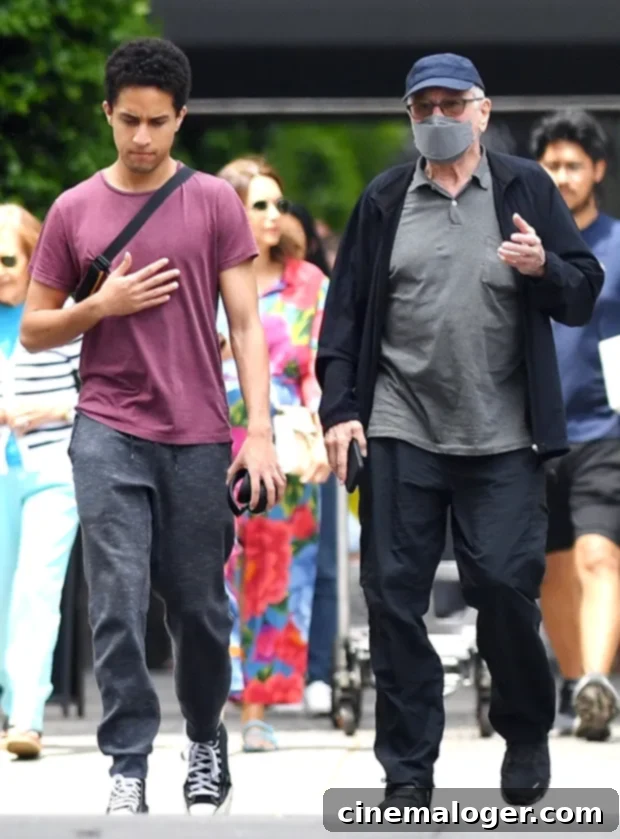 Robert De Niro Pictured With Son Julian, 27, Following Seventh Child News 2 Robert De Niro and Julian De Niro walking in New York City.