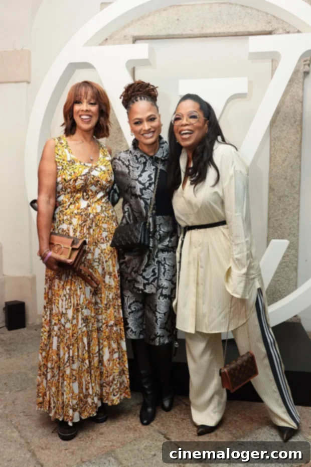Oprah, 69, Stuns at Louis Vuitton Show After Major Weight Loss 3 Oprah Winfrey with Gayle King and Ava DuVernay at Louis Vuitton show.