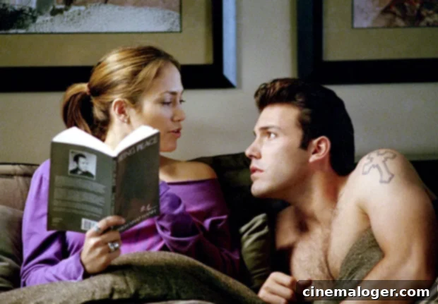 Jennifer Lopez Unveils Ben Affleck Shirtless for Fathers Day 2 Ben Affleck and Jennifer Lopez in the movie ‘Gigli.’