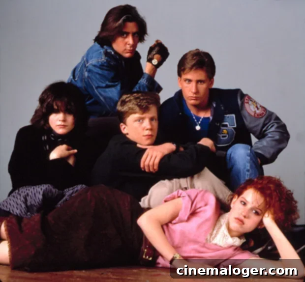 Breakfast Club Star Anthony Michael Hall, 55, Becomes First-Time Dad With Wife Lucia 3 A promotional still from the classic film The Breakfast Club.