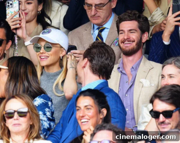 Ariana Grande Sparks Divorce Rumors With Ringless Wimbledon Appearance 2 Ariana Grande at Wimbledon without wedding ring