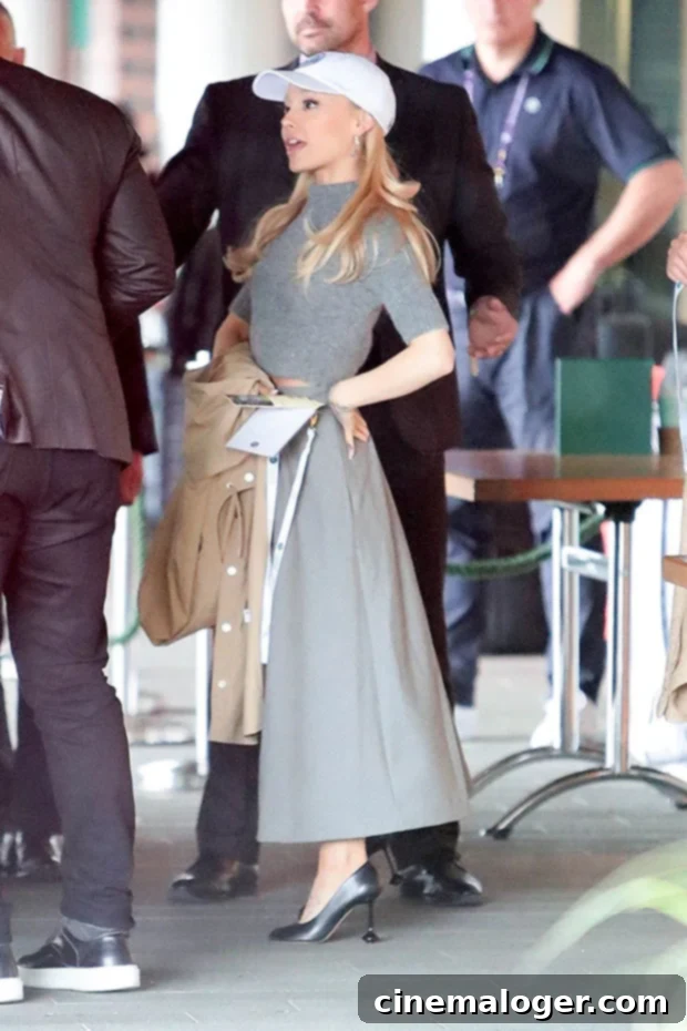 Ariana Grande Sparks Divorce Rumors With Ringless Wimbledon Appearance 3 Ariana Grande filming 'Wicked' in London