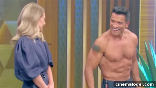 Mark Consuelos Bares Almost All For Live Ice Bath 2 Mark Consuelos shirtless before cold plunge