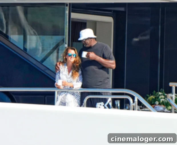 Michael Jordan and Yvette Prieto Revel In St. Tropez Yacht Romance 2 Michael Jordan and Yvette Prieto enjoying a coffee on a luxury yacht in St. Tropez