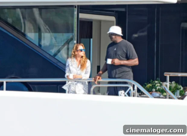Michael Jordan and Yvette Prieto Revel In St. Tropez Yacht Romance 3 Michael Jordan and Yvette Prieto relaxing on their yacht during a European vacation
