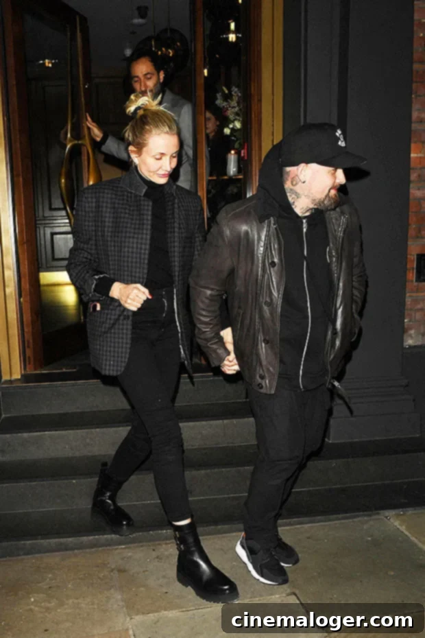 Cameron Diaz and Benji Madden's Rare LA Ice Cream Treat 3 Cameron Diaz, Benji Madden during a family outing.