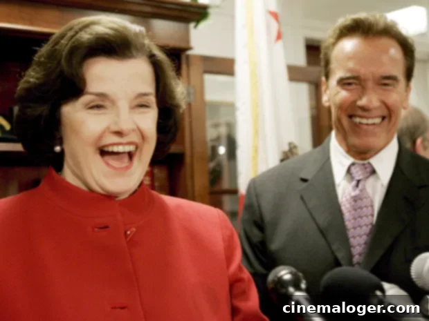 Longtime Democratic Senator Dianne Feinstein Dies at 90 3 Dianne Feinstein and Arnold Schwarzenegger