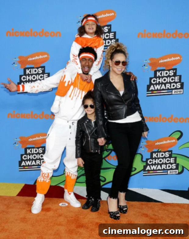Nick Cannon Shares Sweet Snuggles With Twins Monroe & Moroccan, 12, At Sugar Factory NYC 2 Nick Cannon, Mariah Carey, Moroccan, Monroe at a previous family event