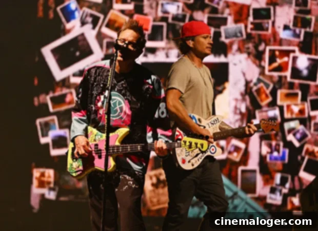 Blink-182's One More Time Album Sound Release Date and Details 2 Mark Hoppus and Tom Delonge performing on stage during Blink-182's reunion tour.