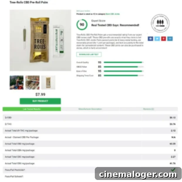 The Premier CBD Pre-Rolls of 2023 3 Tree-Rolls CBD Pre-Roll Palm