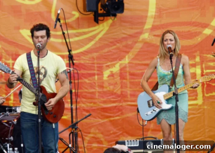 Sheryl Crow's Love Life: From Rock Legends to Sports Icons 6 Doyle Bramhall II and Sheryl Crow performing on stage