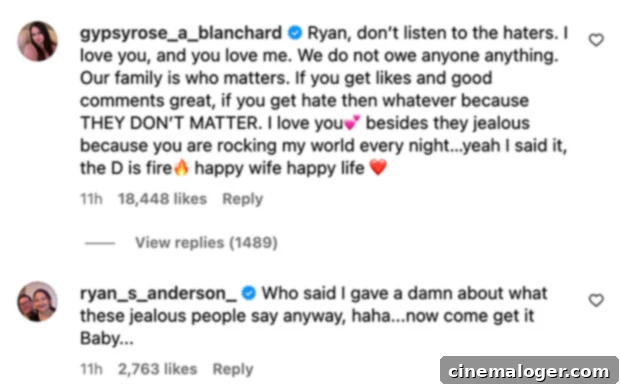 Gypsy Rose Blanchard Calls Her Sex Life 'Fire,' Declares Herself a 'Happy Wife' 2 Gypsy Rose Blanchard and Ryan Scott Anderson social media post