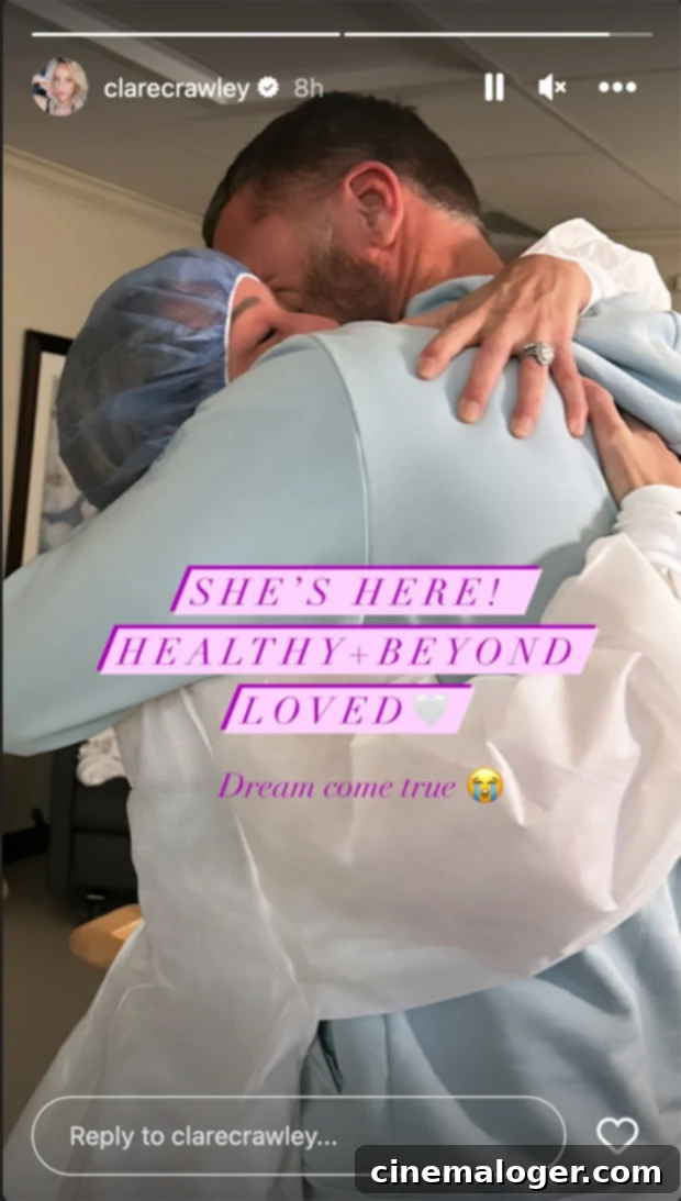 Bachelorette Clare Crawley's Dream Baby Arrives Via Surrogate 2 Clare Crawley holding her newborn baby, a dream come true for the Bachelorette alum and husband Ryan Dawkins.