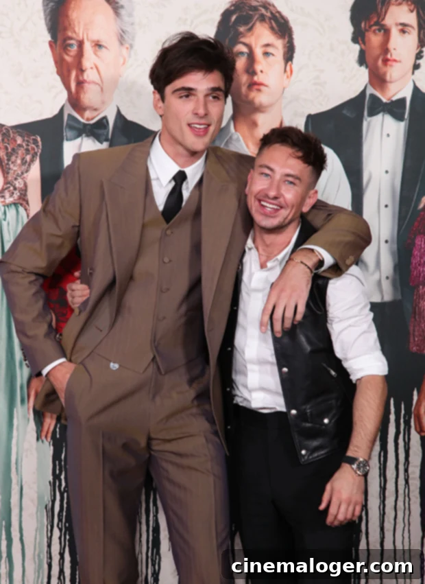 Jacob Elordi Saltburn Bathwater Candle Takes Over The Tonight Show 2 Jacob Elordi, known for his roles in Euphoria and Saltburn, makes a notable appearance at a public event.