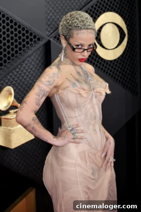 Doja Cat's Corset Gown Commands the 2024 Grammys Red Carpet 2 Doja Cat at the 2024 Grammys Red Carpet
