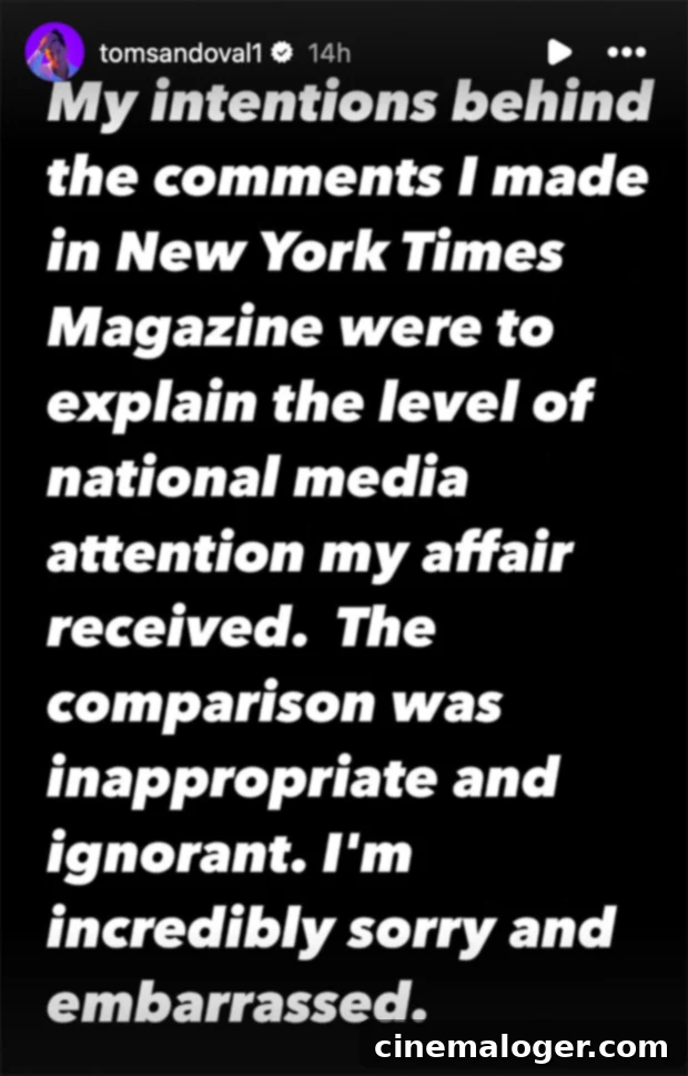 Tom Sandoval Apologizes for Deplorable O.J. Simpson George Floyd Comparison 2 Tom Sandoval