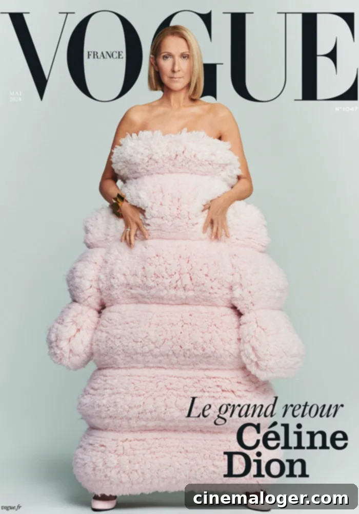 Celine Dion's Fearless Fashion Statement for Vogue France 4 Celine Dion on the 2024 cover of Vogue France