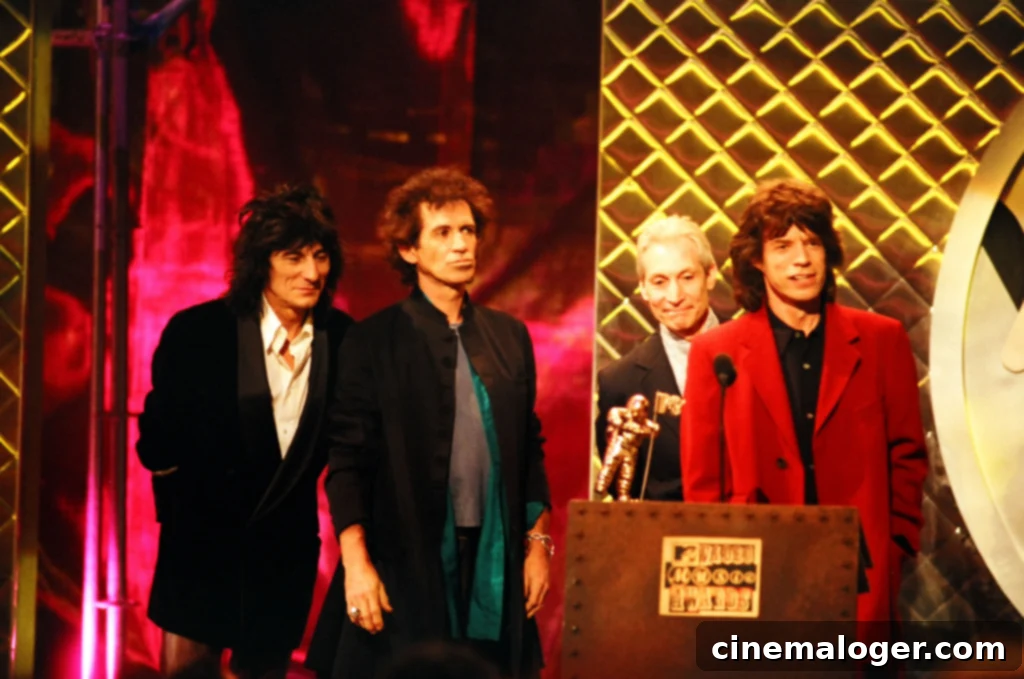The Video Vanguard Pantheon All MTV VMA Honorees 11 Ron Wood, Keith Richards, Charlie Watts and Mick Jagger of the Rolling Stones (Photo by Jeff Kravitz/FilmMagic)