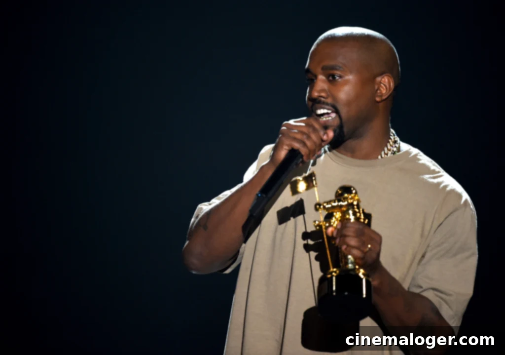 The Video Vanguard Pantheon All MTV VMA Honorees 22 LOS ANGELES, CA - AUGUST 30: Recording artist Kanye West accepts the Video Vanguard Award onstage during the 2015 MTV Video Music Awards at Microsoft Theater on August 30, 2015 in Los Angeles, California. (Photo by Kevin Winter/MTV1415/Getty Images For MTV)