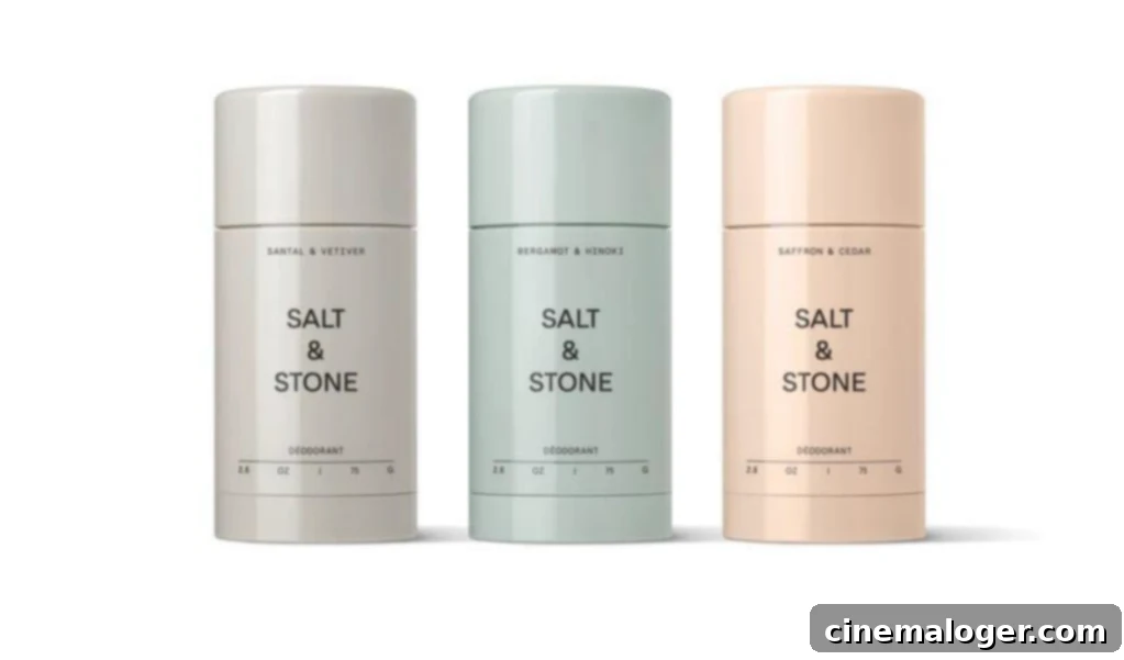 Perfect Birthday Presents for Your Niece 3 Salt & Stone aluminum-free deodorant, a gentle and effective personal care item for her birthday.
