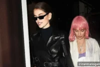 Kaia Gerber Channels Matrix Style in Sleek Leather for Halloween
